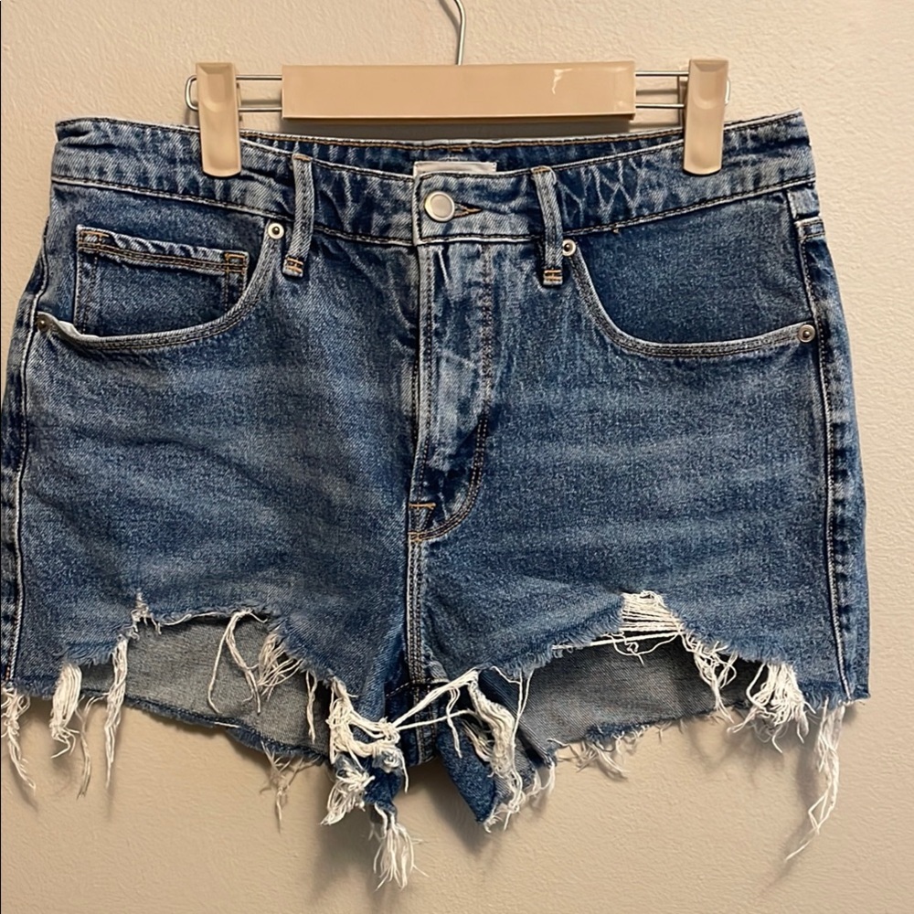 GOOD AMERICAN Denim Distressed Women's Shorts